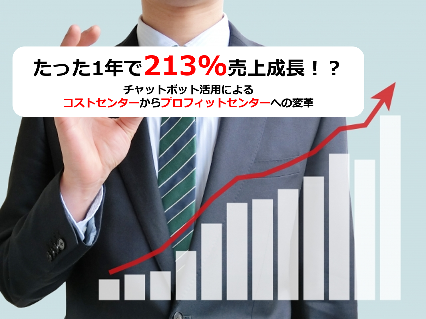 たった1年で213%売上成長！？～チャットボット活用によるコストセンターからプロフィットセンターへの変革～